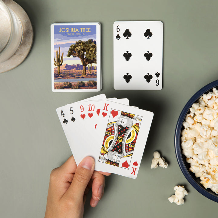 Playing Cards, Joshua Tree, California, Painterly, Desert Scene, 52 Card Deck with Jokers in Box, Unique Art
