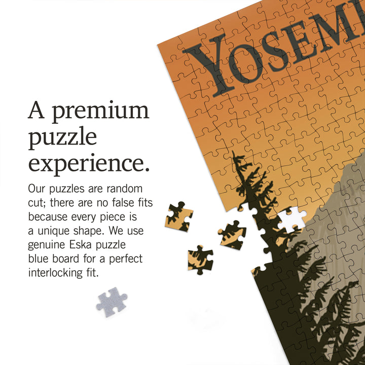 Yosemite Chapel and Yosemite Falls, California, Jigsaw Puzzle