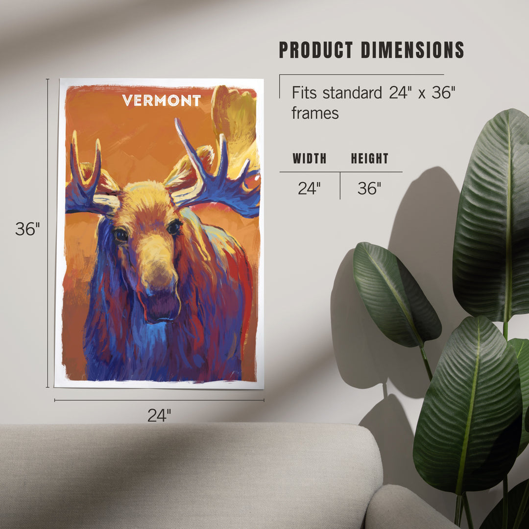 Vermont, Vivid, Moose, Art & Giclee Prints