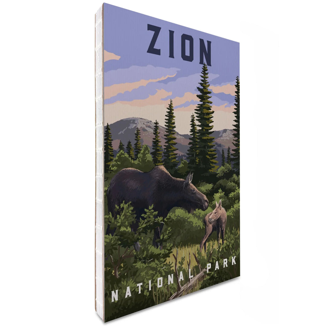 Lined 6x9 Journal, Zion National Park, Moose Scene, Lay Flat, 193 Pages, FSC paper