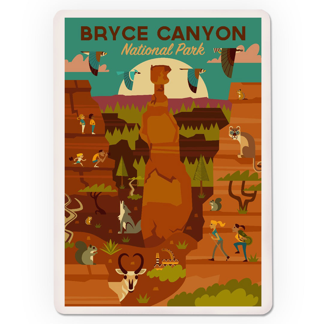 Playing Cards, Bryce Canyon National Park, Utah, Geometric National Park Series, 52 Card Deck with Jokers in Box, Unique Art