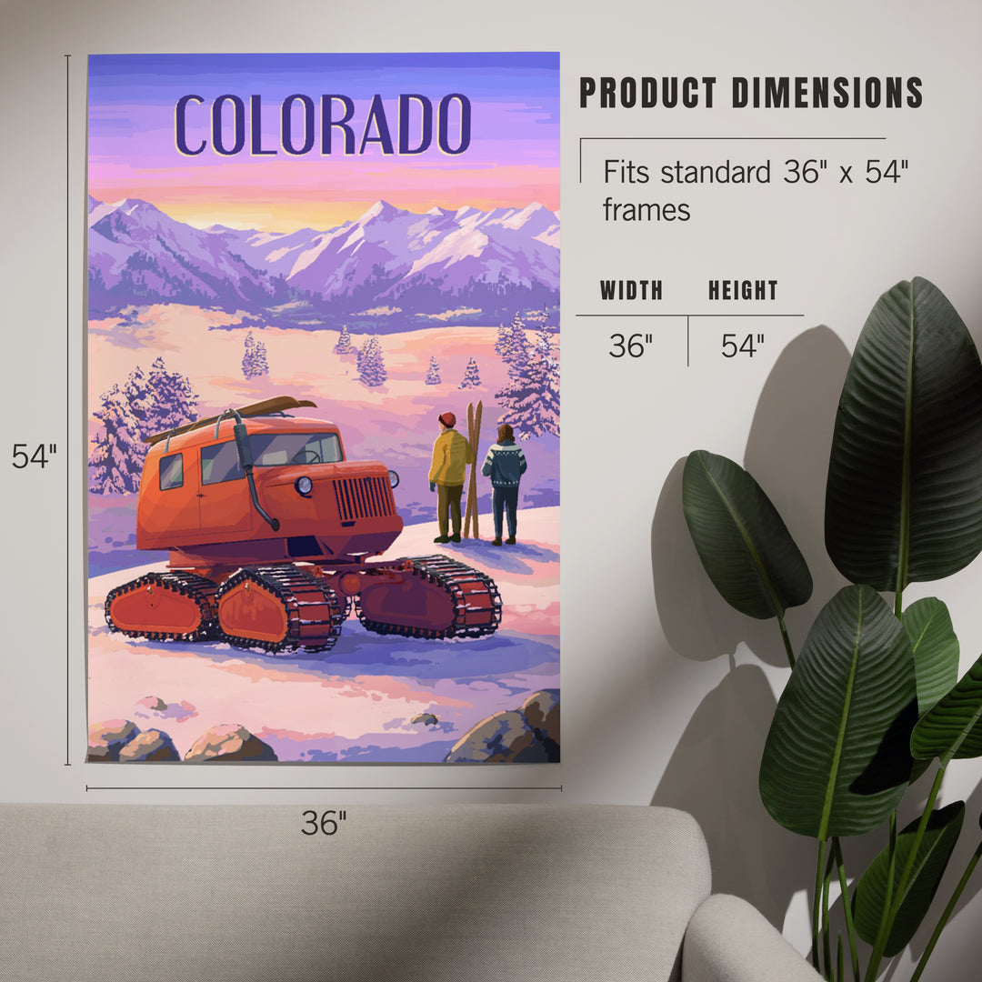 Colorado, Painterly, Snowcat, Art & Giclee Prints