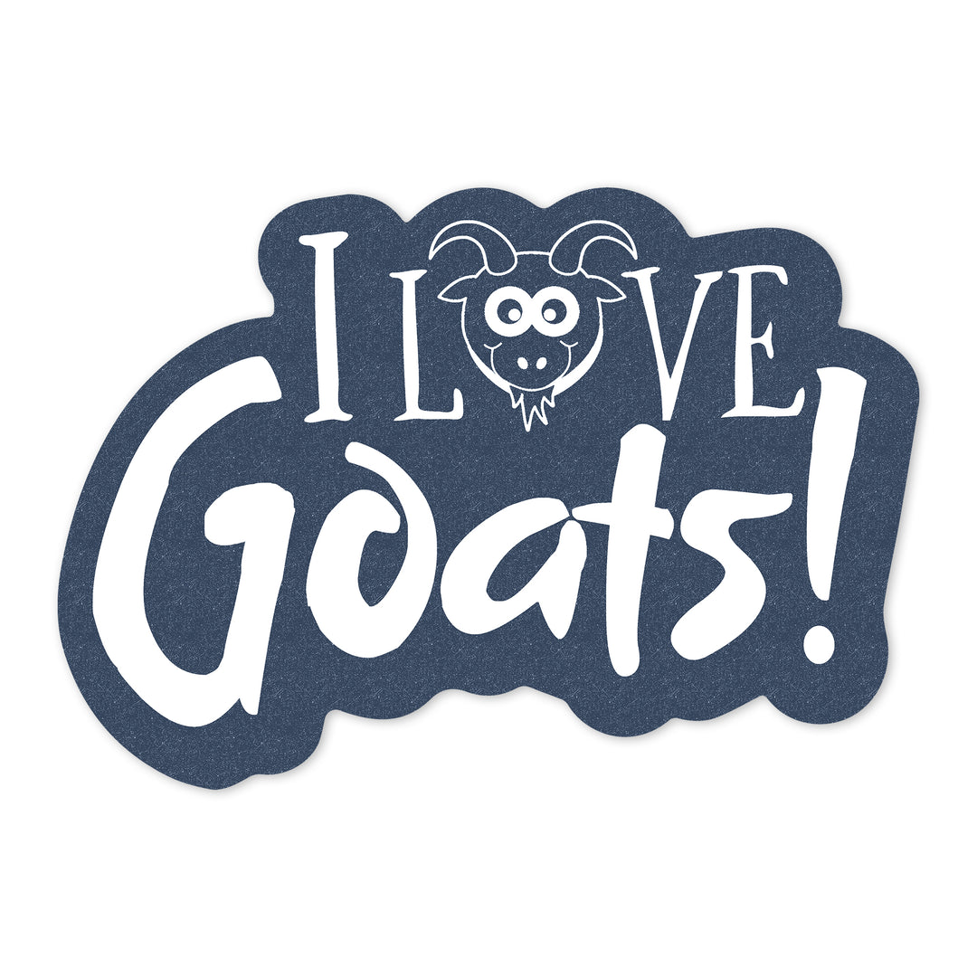 I Love Goats, Contour, Vinyl Sticker