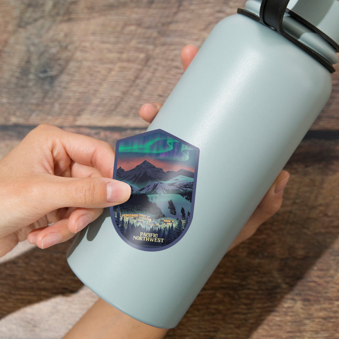 Pacific Northwest, Village Northern Lights, Vinyl Sticker