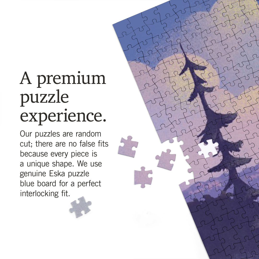 Colorado, Estes Park Sign, Lithograph, 1000 Piece Jigsaw Puzzle