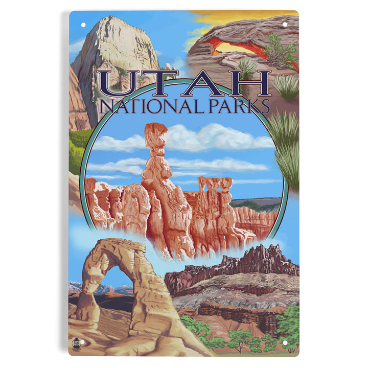 Utah National Parks, Bryce in Center, Metal Signs