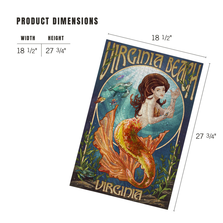 Virginia Beach, Virginia, Mermaid, Jigsaw Puzzle