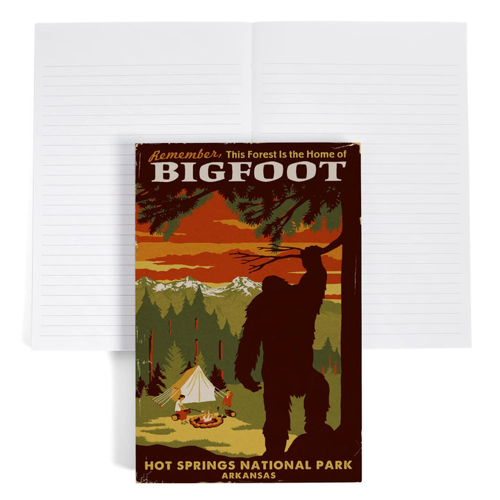Lined 6x9 Journal, Hot Springs National Park, Arkansas, Home of Bigfoot, Mountains, Lay Flat, 193 Pages, FSC paper