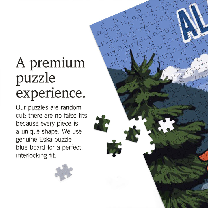 Alabama, Signpost, Lake and Bear, Jigsaw Puzzle