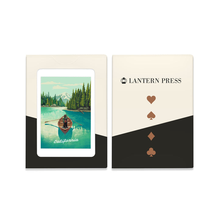 Playing Cards, California Quiet Explorer Boating, 52 Card Deck with Jokers in Box, Unique Art