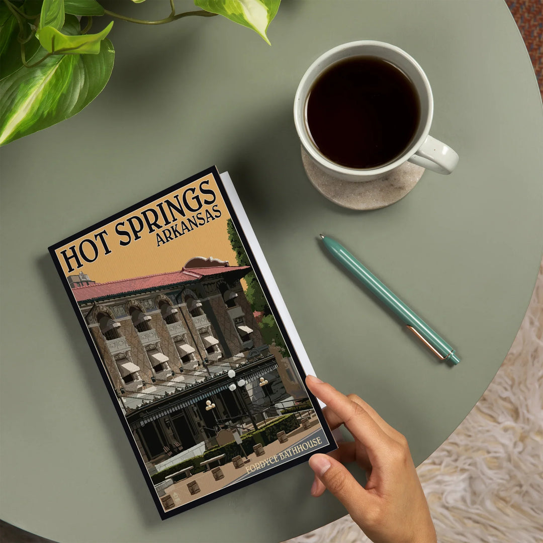 Lined 6x9 Journal, Hot Springs National Park, Arkansas, Fordyce Bathhouse, Lay Flat, 193 Pages, FSC paper
