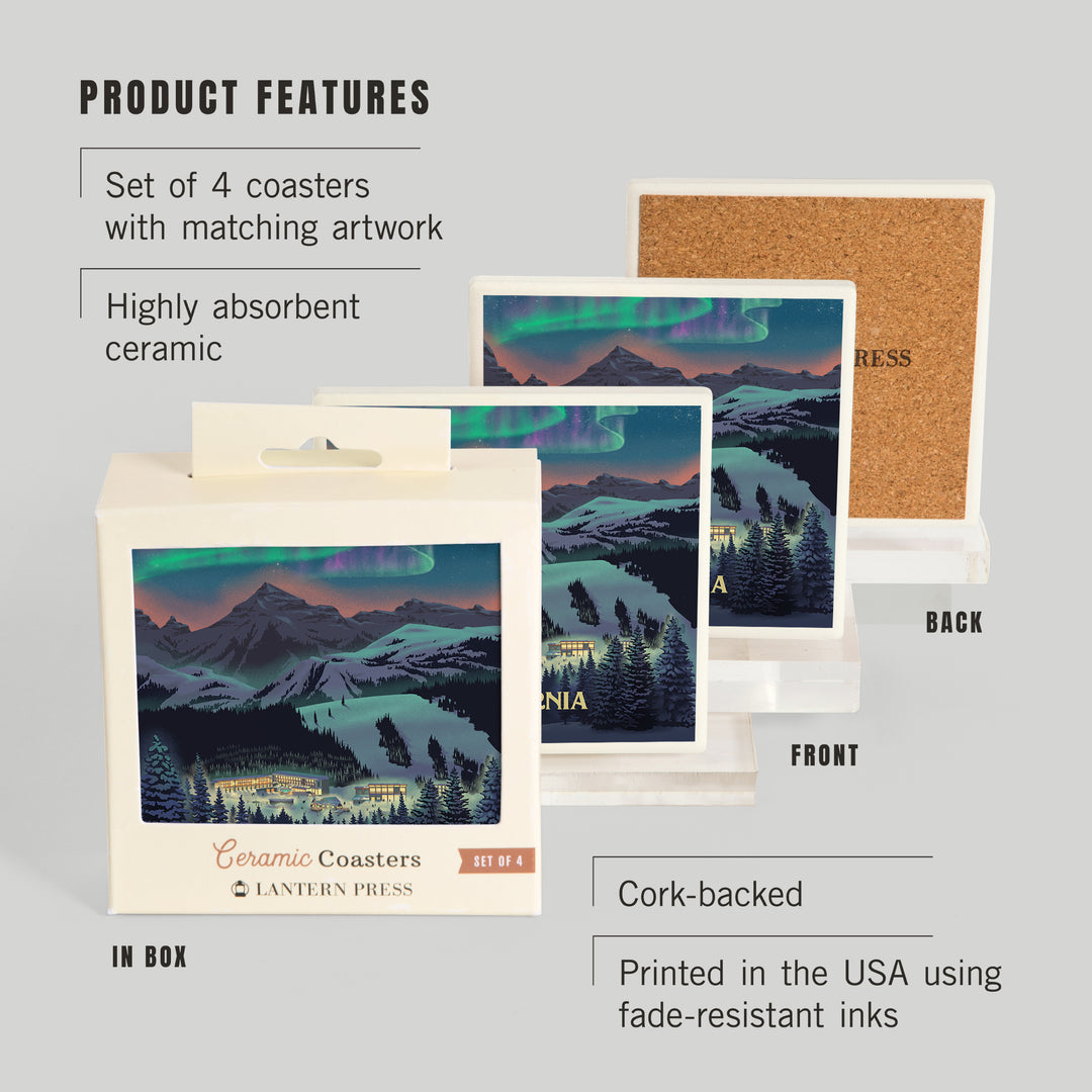 California, Village under Northern Lights, Coasters