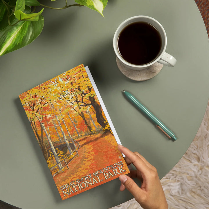 Lined 6x9 Journal, Great Smoky Mountains National Park, Tennessee, Fall Colors, Lay Flat, 193 Pages, FSC paper