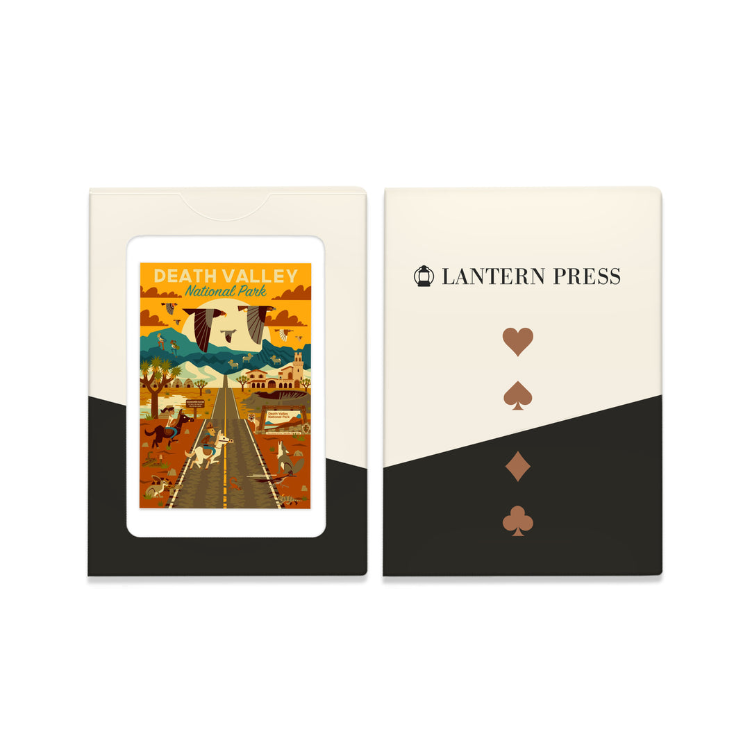Playing Cards, Death Valley National Park, California, Geometric National Park Series, 52 Card Deck with Jokers in Box, Unique Art