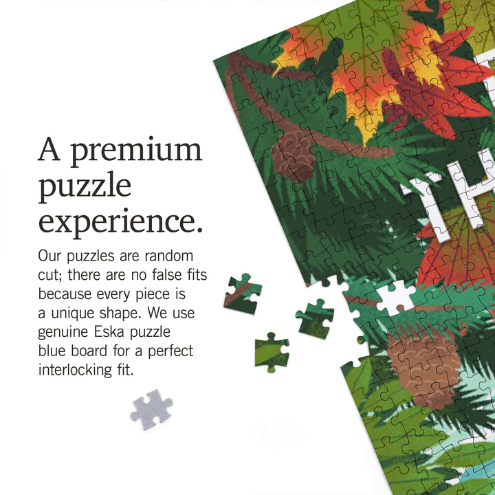 Peek That View, Tent Camping, Fall Colors, 1000 Piece Jigsaw Puzzle