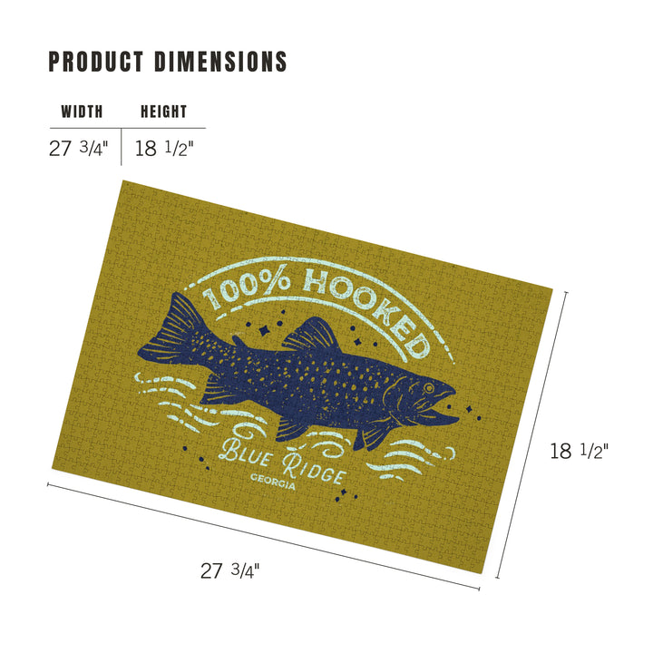 Blue Ridge, Georgia, Lake Life Series, 100 Percent Hooked, 1000 Piece Jigsaw Puzzle