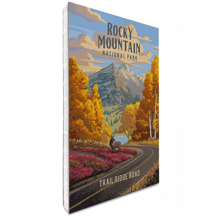 Lined 6x9 Journal, Rocky Mountain National Park, Colorado, Trail Ridge Road, Fall Colors, Painterly Series, Lay Flat, 193 Pages, FSC paper
