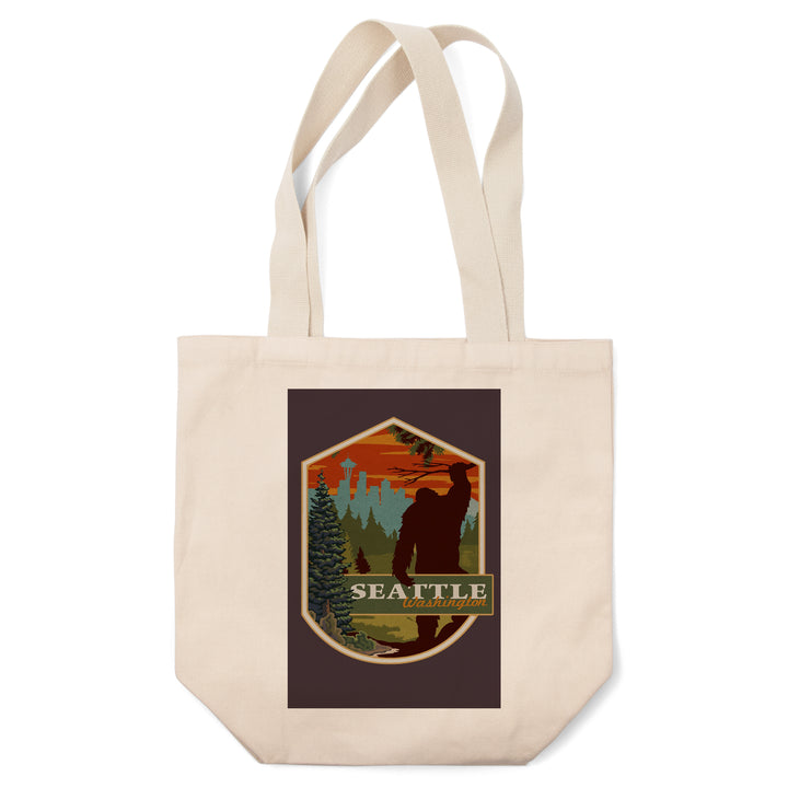 Seattle, Washington, Bigfoot, WPA Style,, Tote Bag