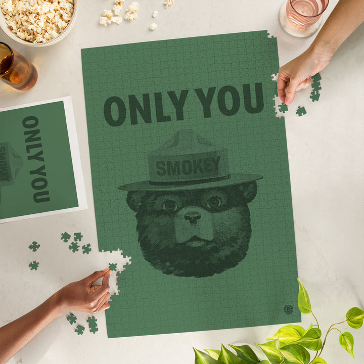 Smokey Bear Only You Duotone, Jigsaw Puzzle