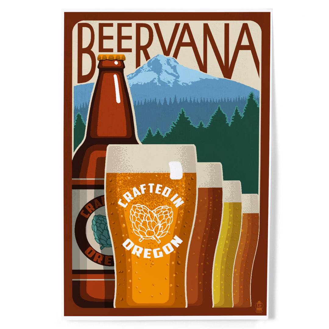 Oregon Beers, Beervana, Vintage Sign, Art & Giclee Prints