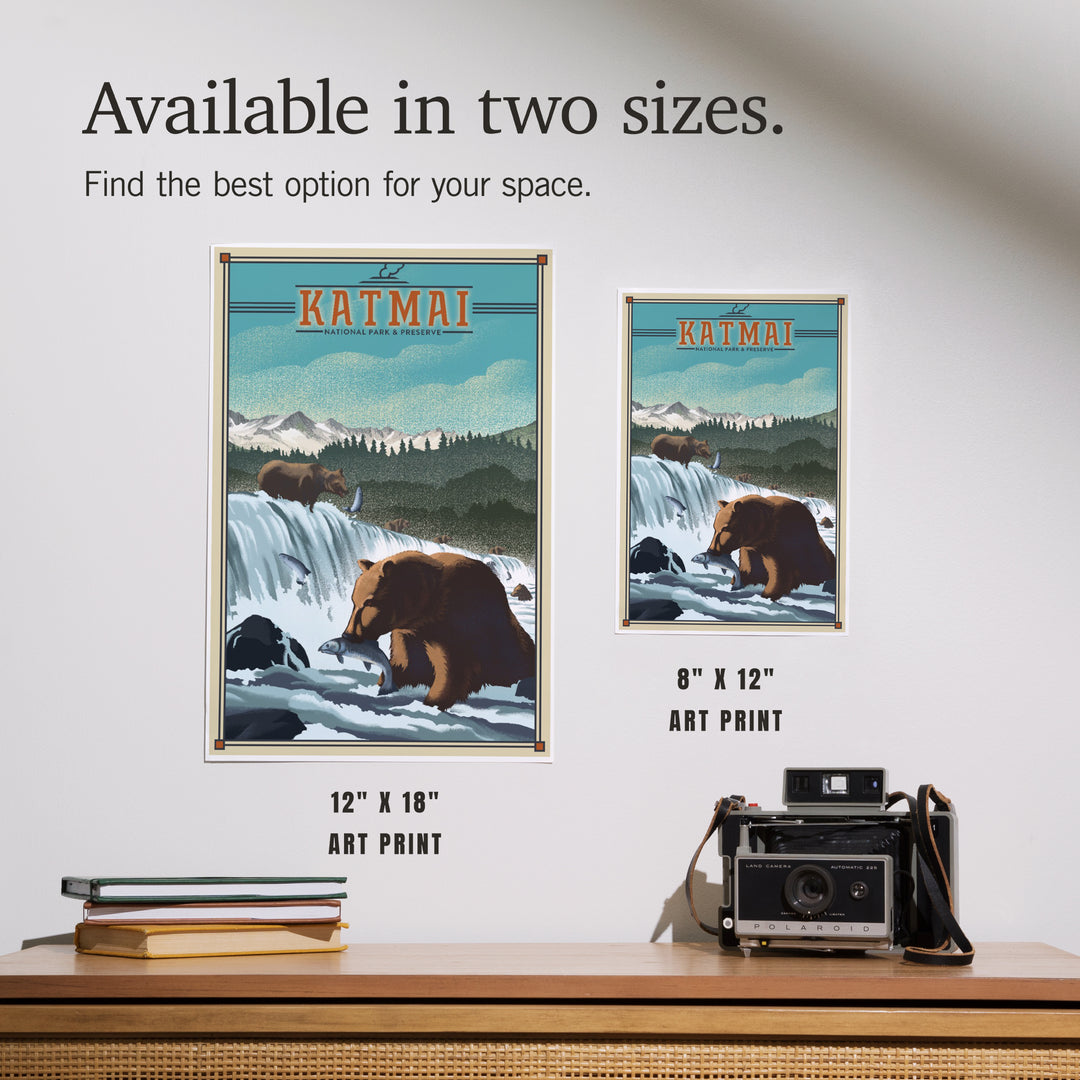 Katmai National Park and Preserve, Alaska, Lithograph, Art & Giclee Prints