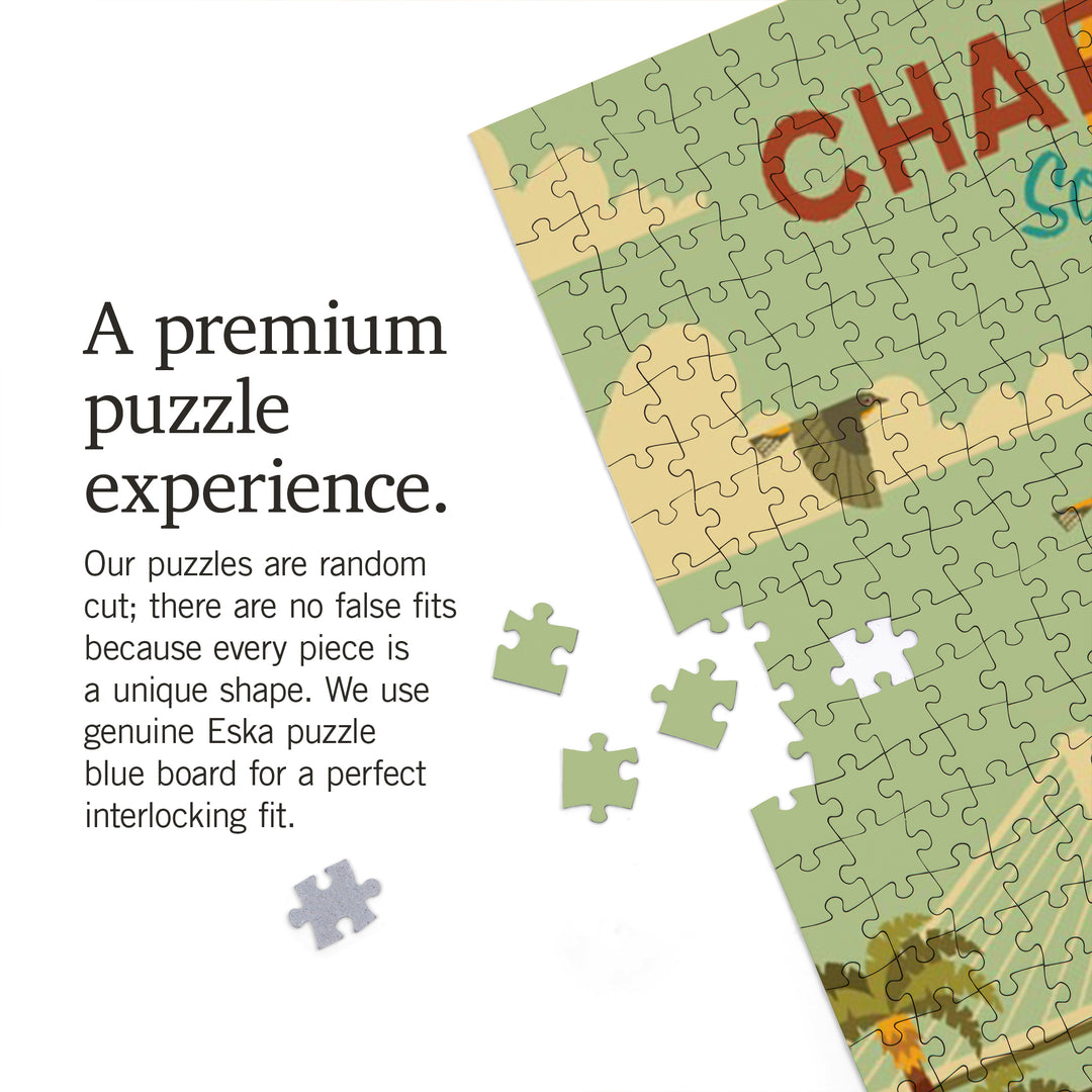 Charleston, South Carolina, Geometric City Series, 1000 Piece Jigsaw Puzzle