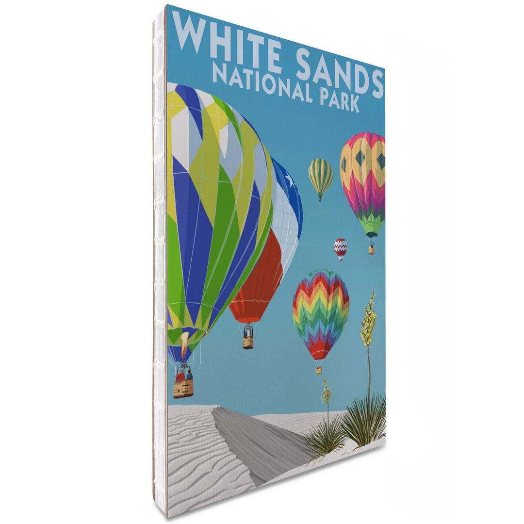 Lined 6x9 Journal, White Sands National Park, New Mexico, Hot Air Balloons, Lay Flat, 193 Pages, FSC paper
