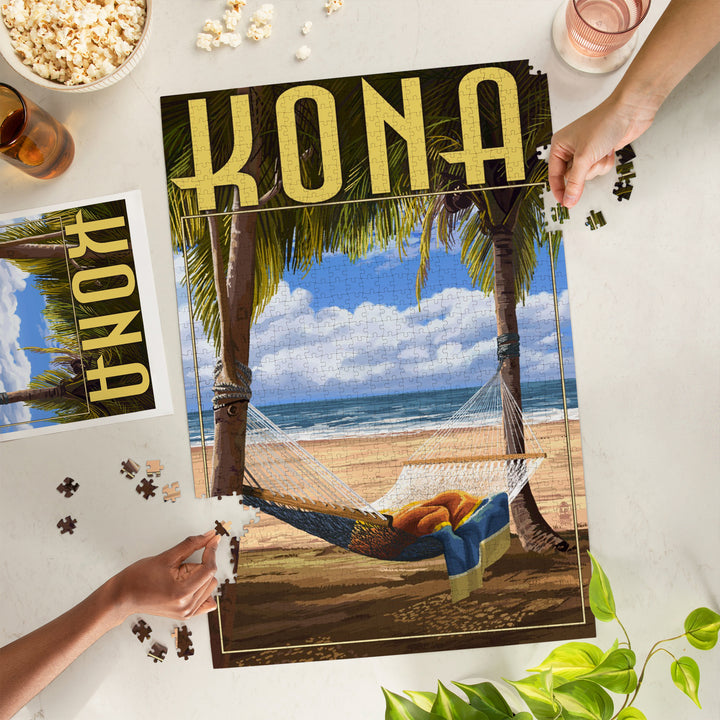 Kona, Hawaii, Hammock and Palms, Jigsaw Puzzle