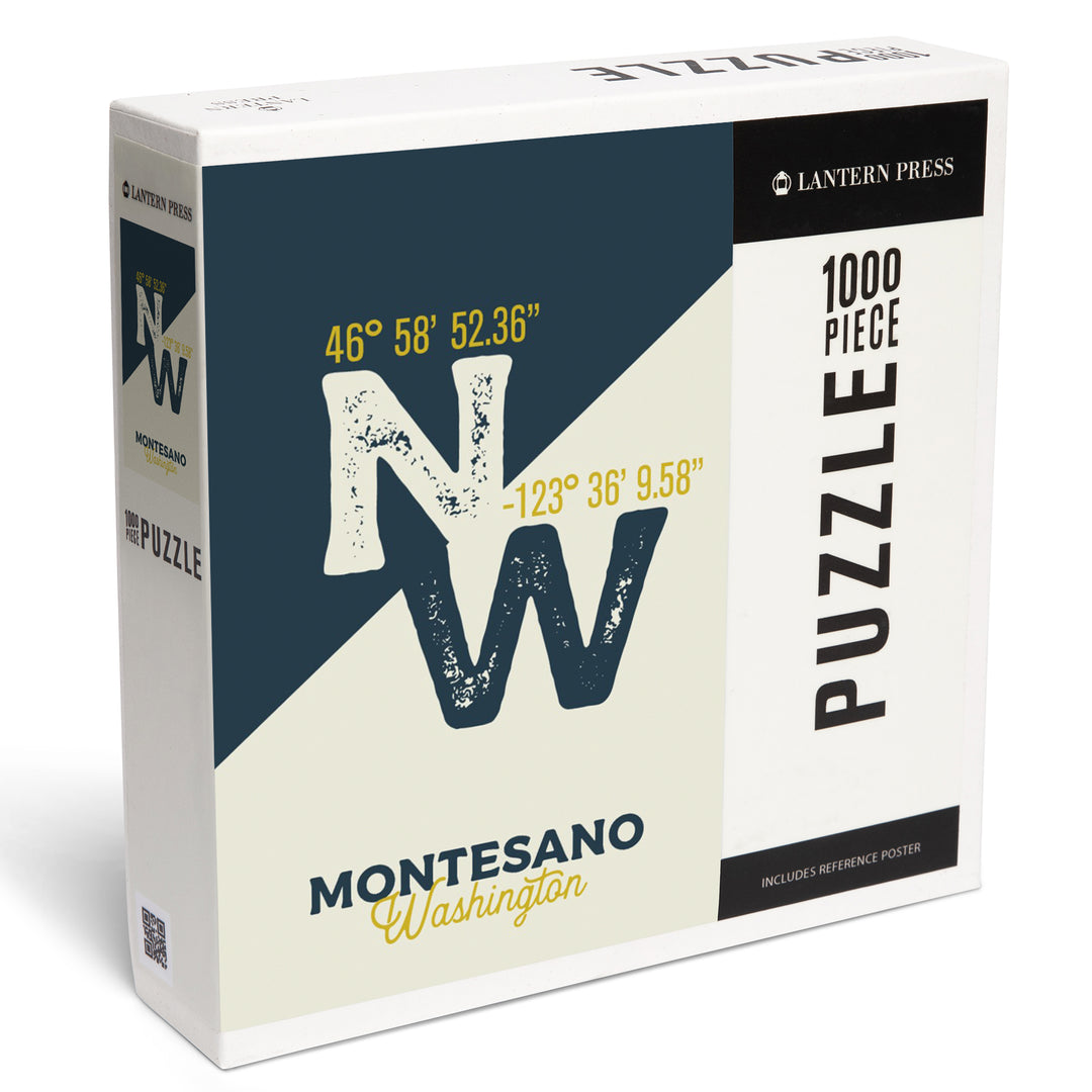 Montesano, Washington, Longitude Latitude, Local Love, 1000 Piece Jigsaw Puzzle