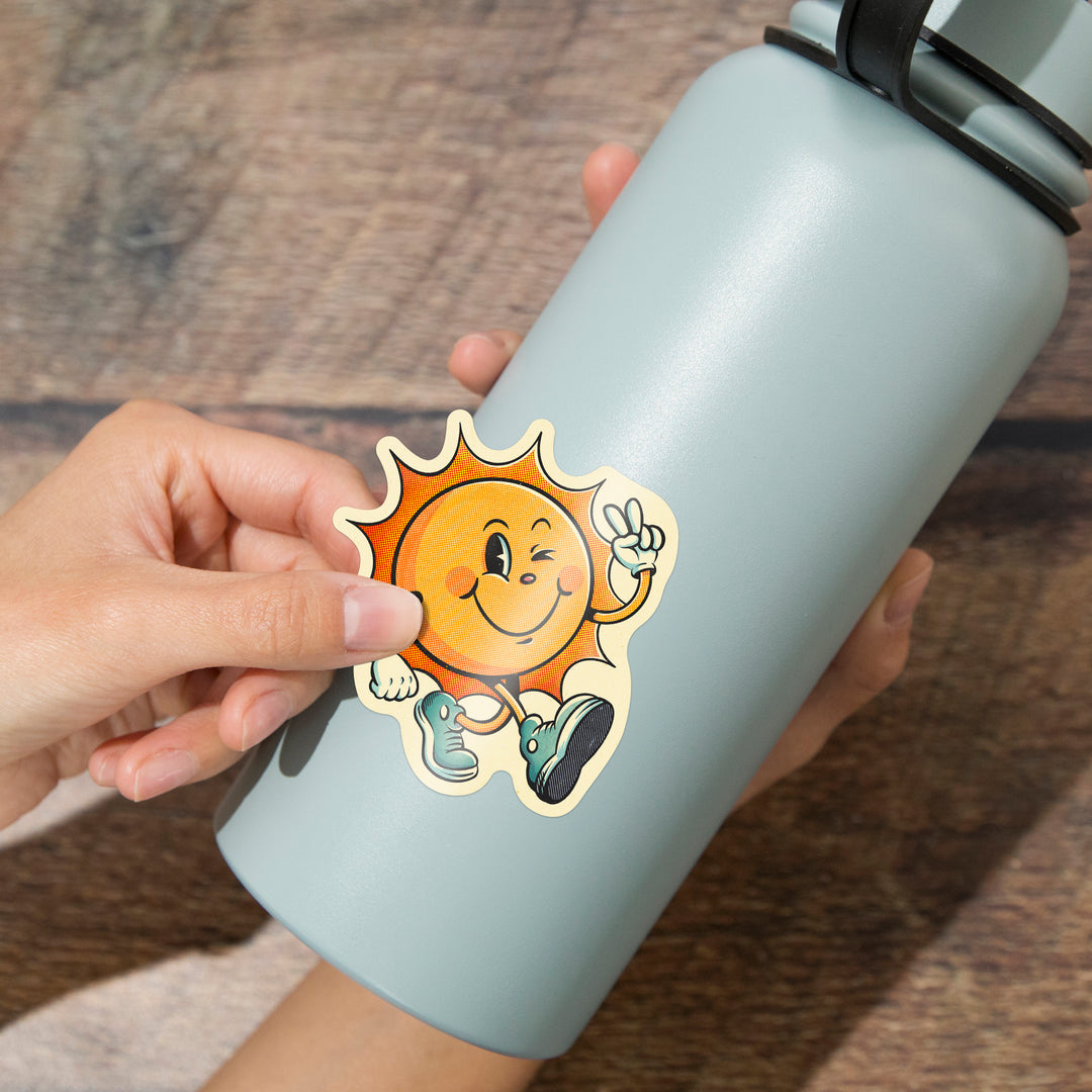 Vintage Mascot, Upbeat Sunshine, Vinyl Sticker