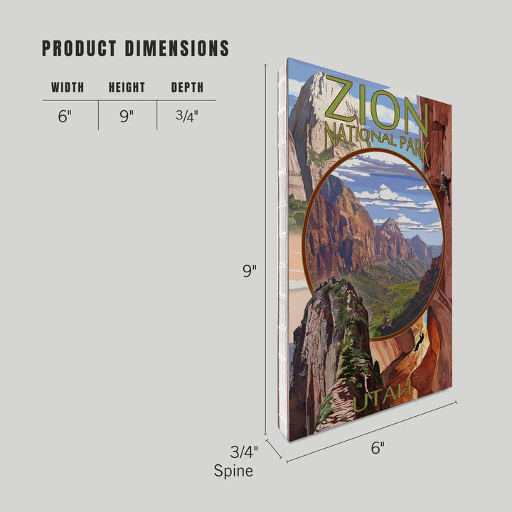Lined 6x9 Journal, Zion National Park, Utah, Montage Views, Lay Flat, 193 Pages, FSC paper
