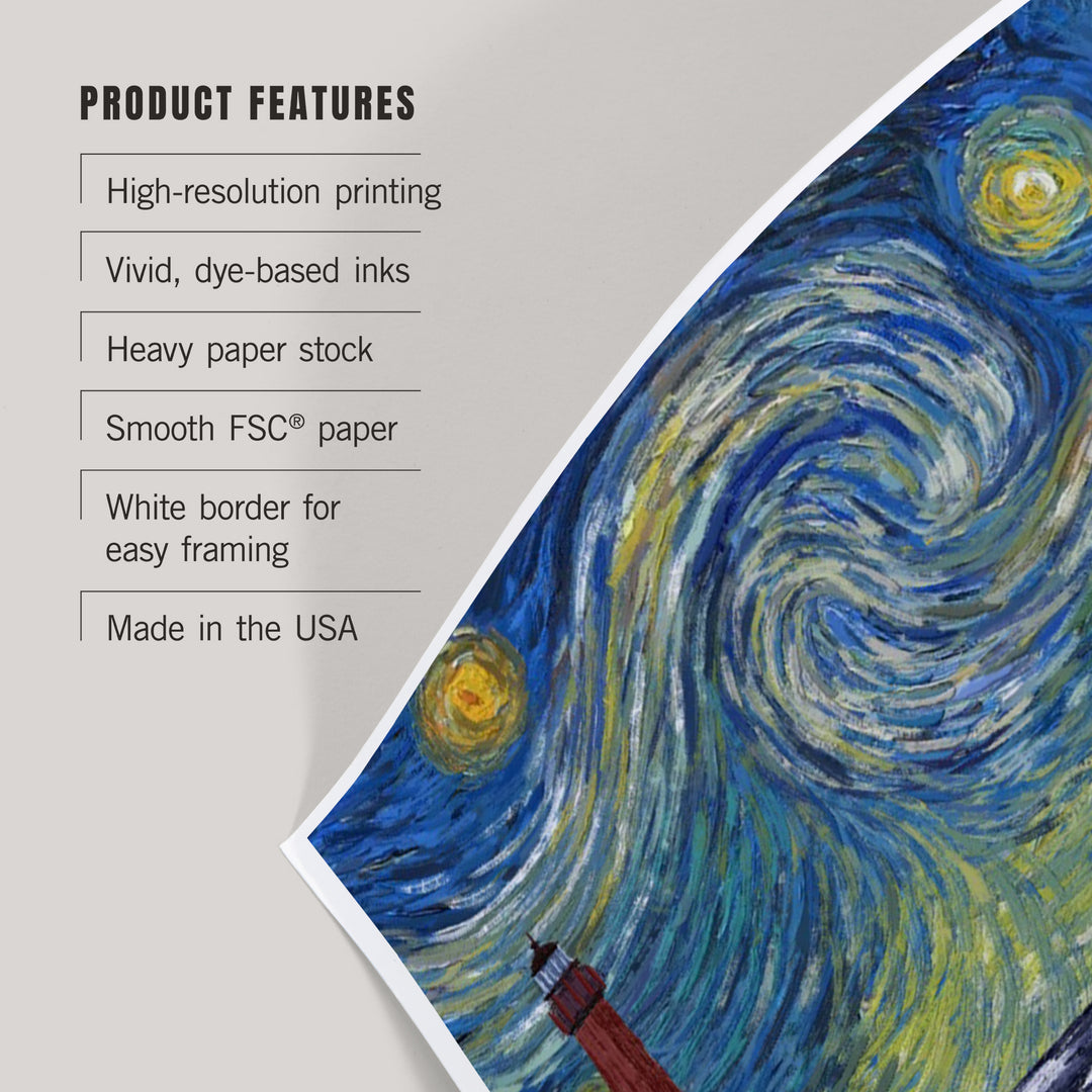 Outer Banks, North Carolina, Starry Night, Bigfoot on the Beach, Art & Giclee Prints