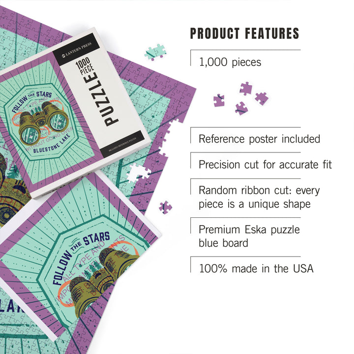 Bluestone Lake, WV, Lake Life Series, Follow The Stars, 1000 Piece Jigsaw Puzzle