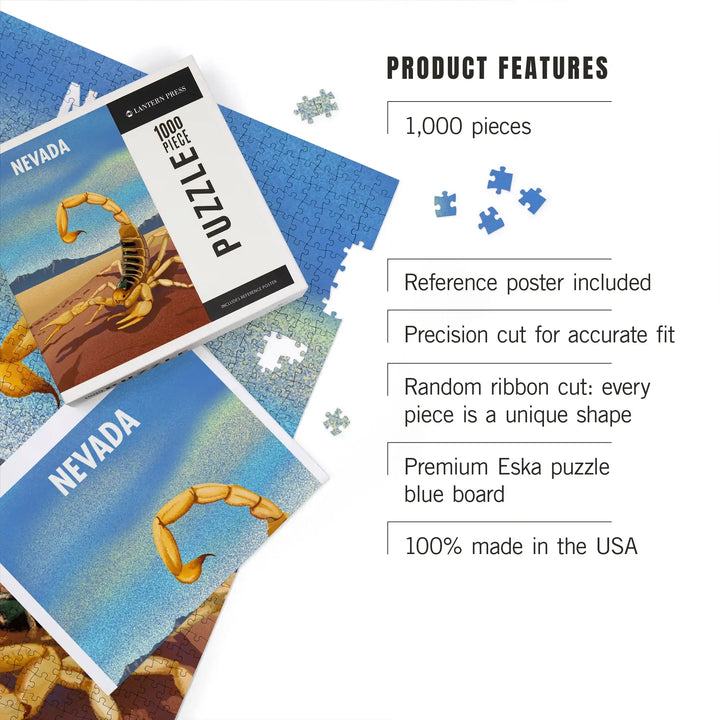 Nevada, Lithograph, Scorpion, Jigsaw Puzzle