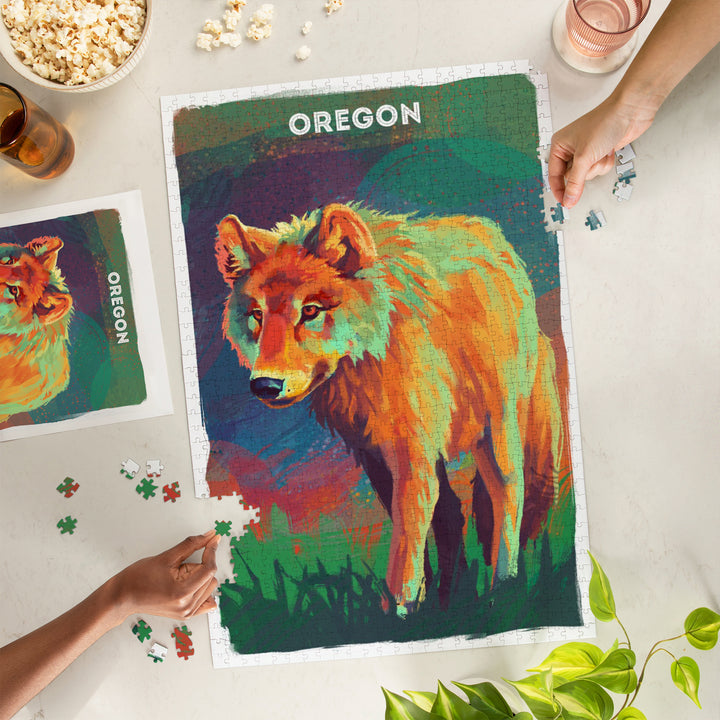 Oregon, Vivid, Gray Wolf, 1000 Piece Jigsaw Puzzle