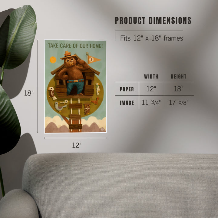 Smokey Bear, Treehouse, Officially Licensed, Art & Giclee Prints