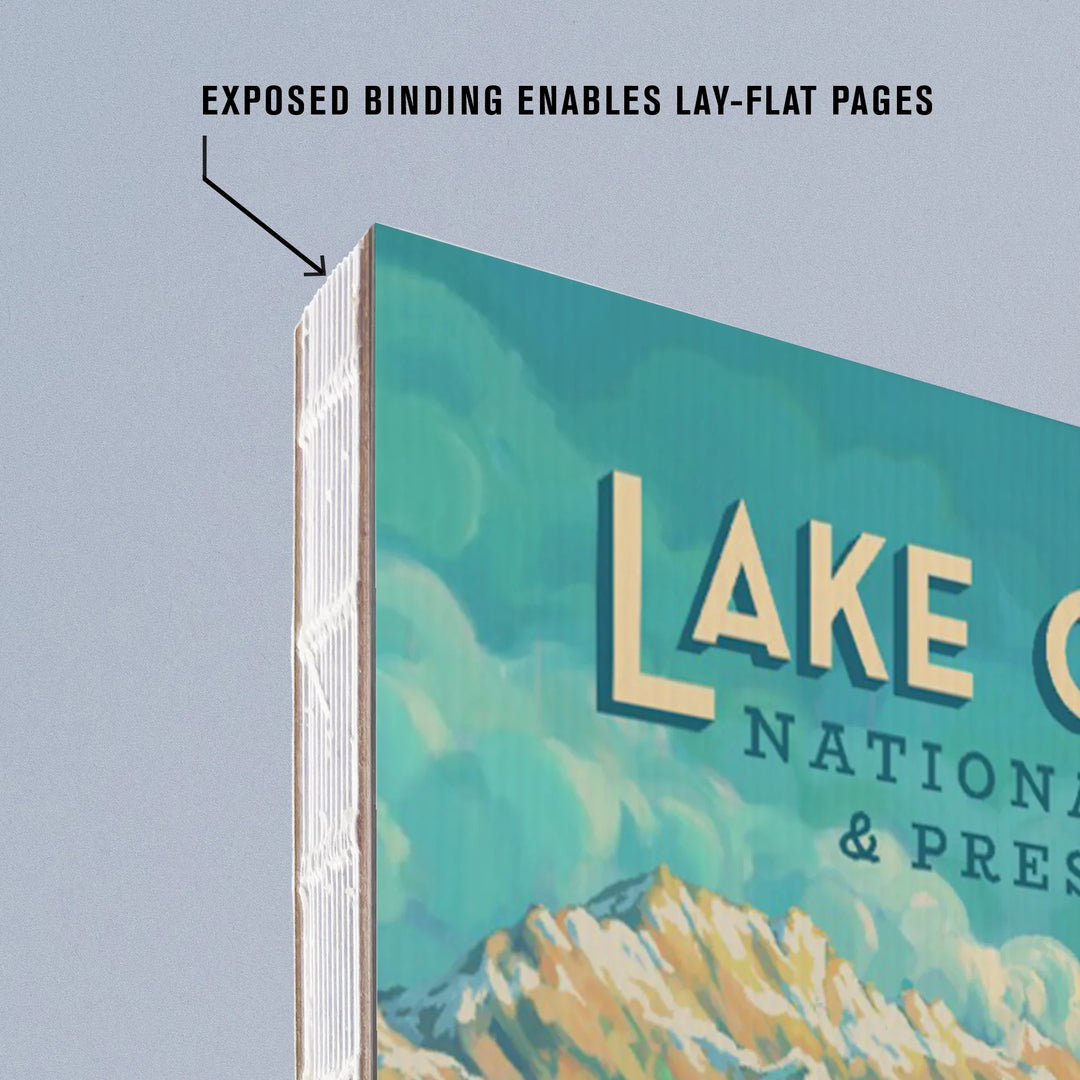 Lined 6x9 Journal, Lake Clark National Park and Preserve, Alaska, Oil Painting, Lay Flat, 193 Pages, FSC paper