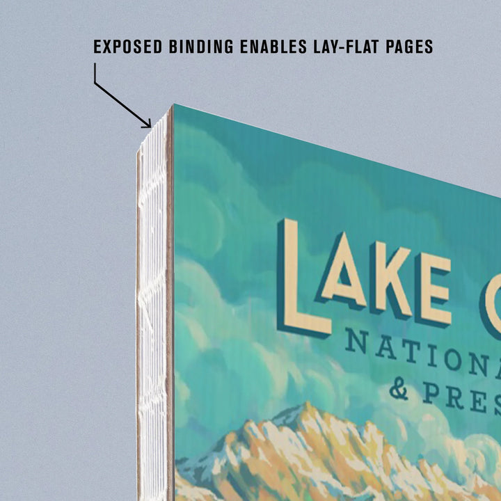 Lined 6x9 Journal, Lake Clark National Park and Preserve, Alaska, Oil Painting, Lay Flat, 193 Pages, FSC paper