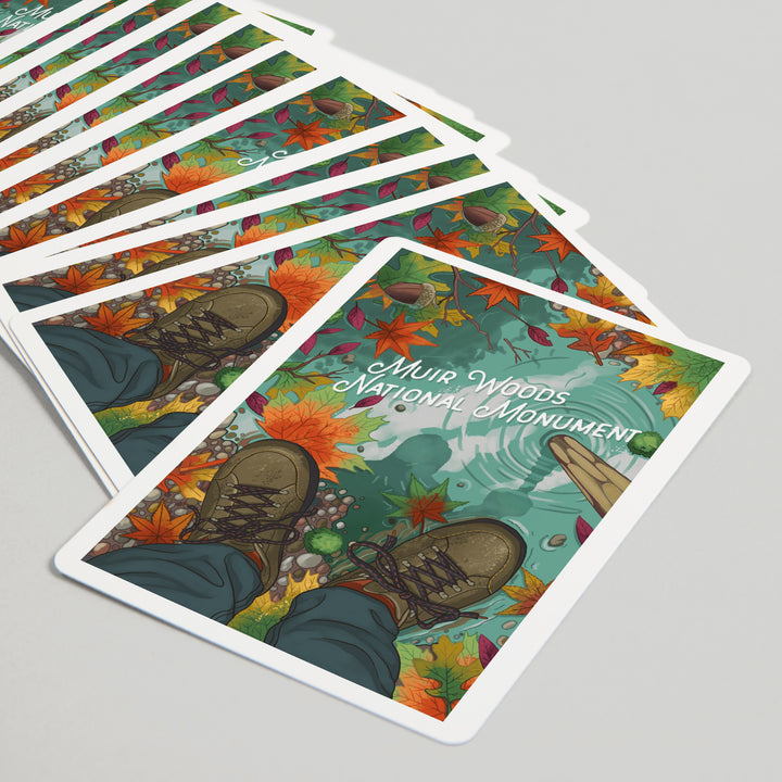 Playing Cards, Muir Woods National Monument, California, Outdoor Activity, Hiking Closeups, Fall Colors, 52 Card Deck with Jokers in Box, Unique Art