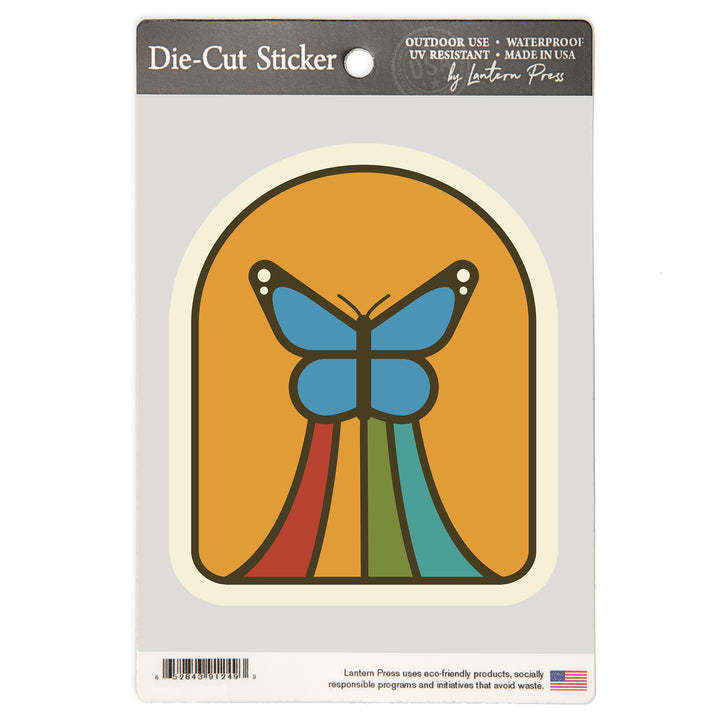 Simple Vector, Blue Morpho, Vinyl Sticker