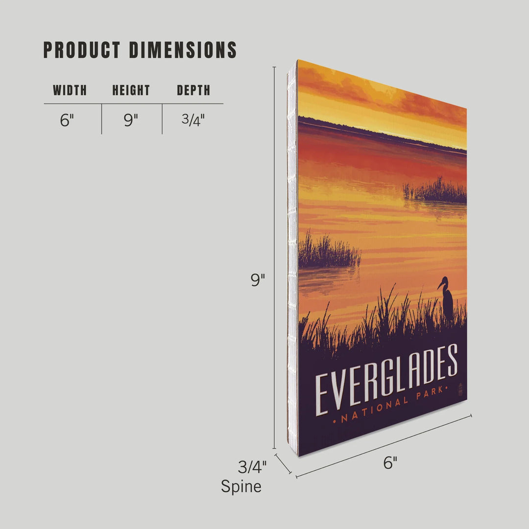 Lined 6x9 Journal, Everglades National Park, Sunset, Lay Flat, 193 Pages, FSC paper