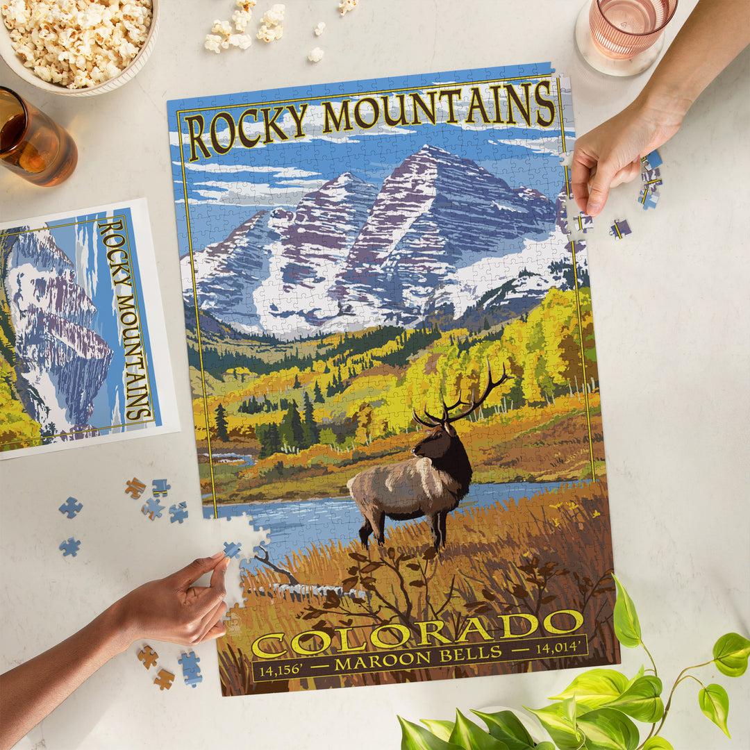 Rocky Mountain National Park, Colorado, Maroon Bells, Jigsaw Puzzle
