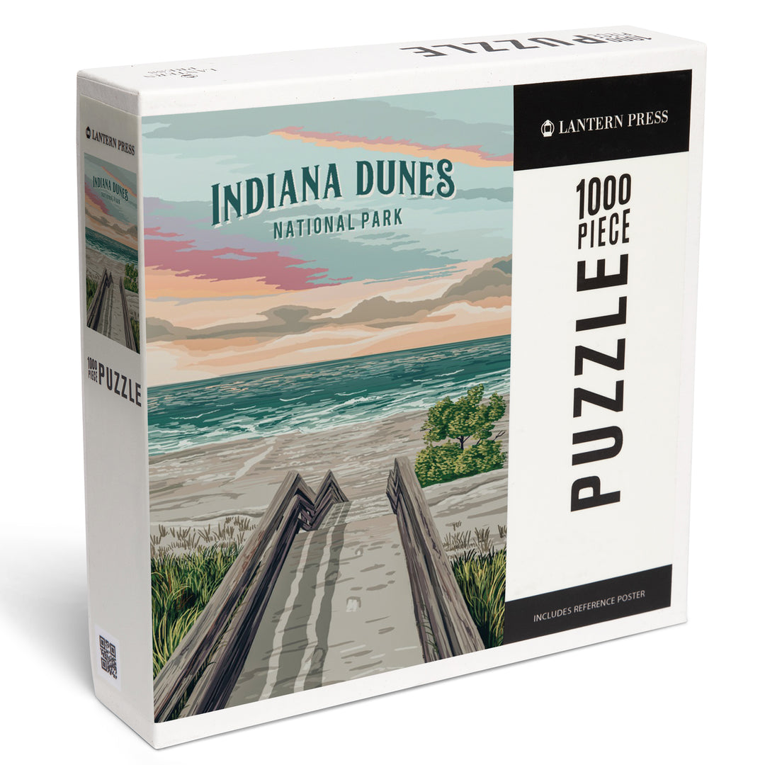 Indiana Dunes National Park, Indiana, Painterly National Park Series, Jigsaw Puzzle