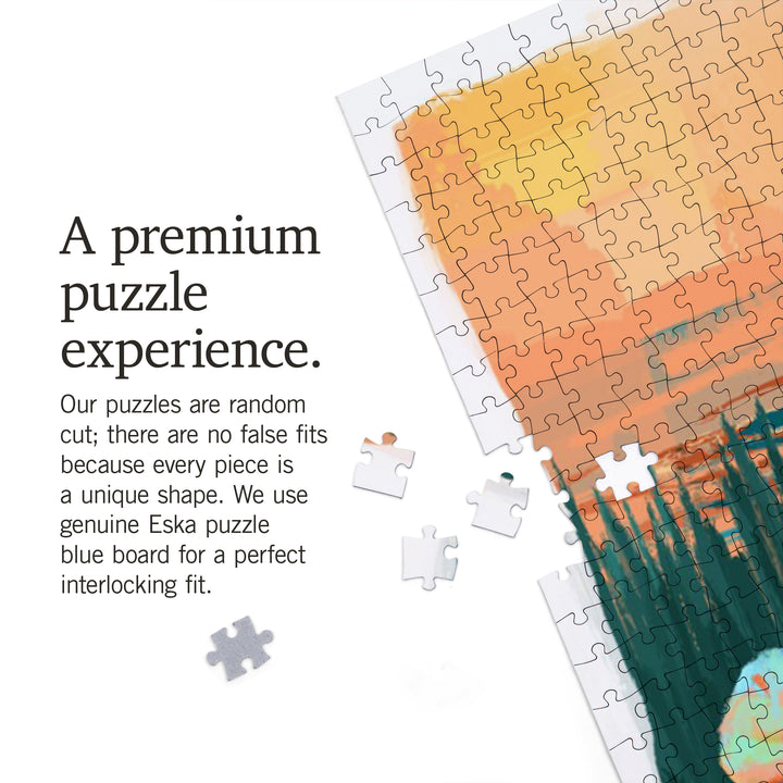 Daufuskie Island, South Carolina, Vivid Series, Crocodile, 1000 Piece Jigsaw Puzzle