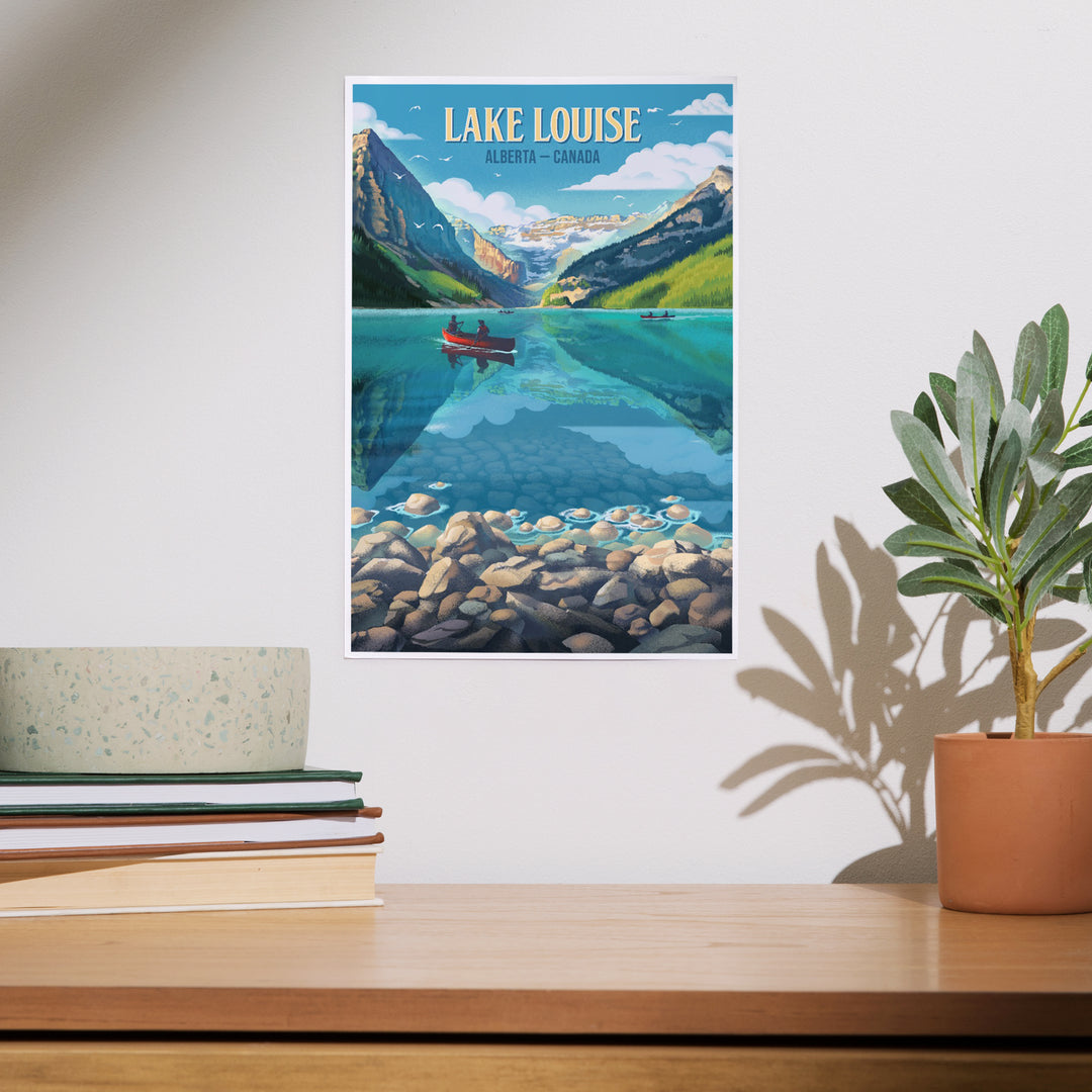 Lake Louise, Alberta, Canada, Lithograph, Summer on Lake Louise, Art & Giclee Prints