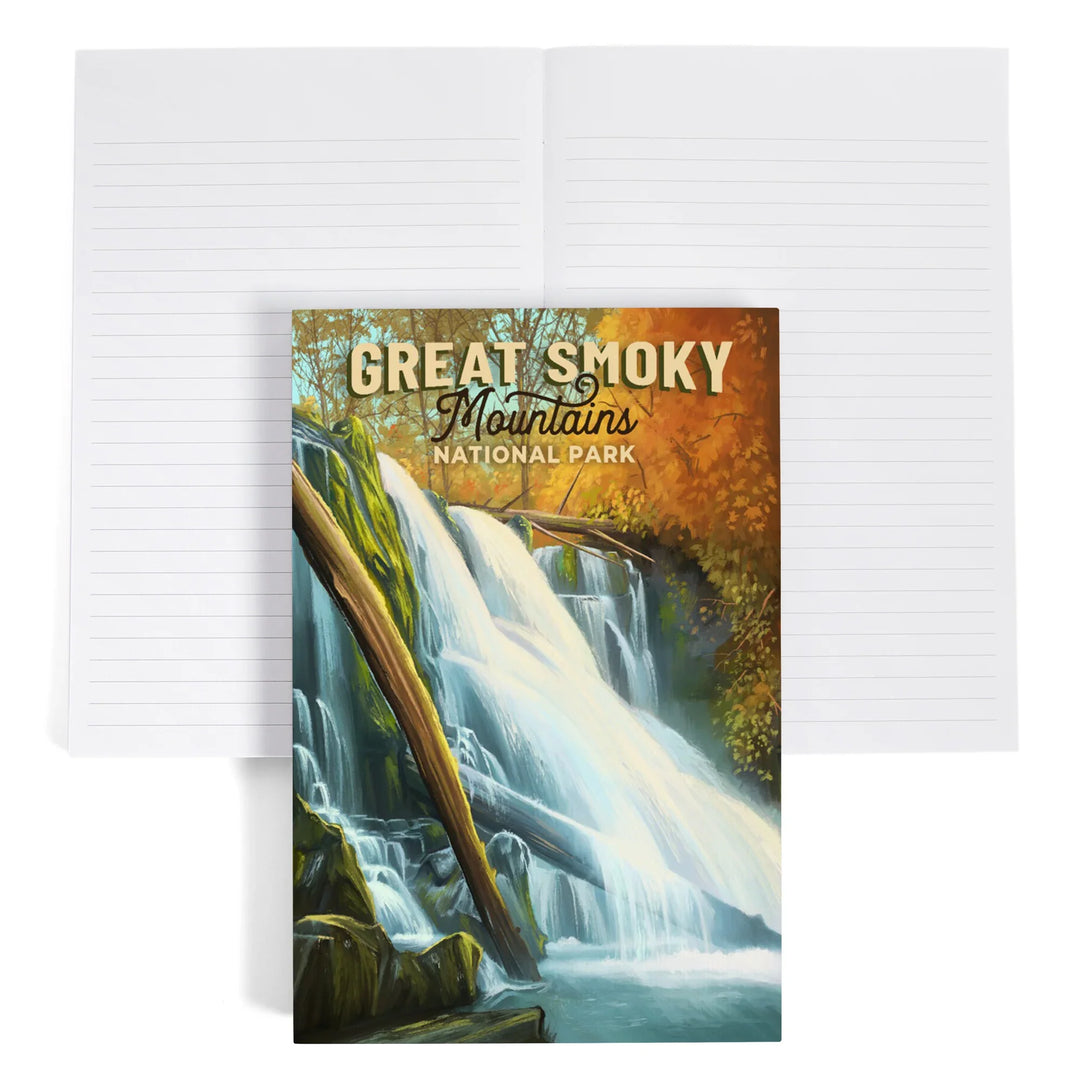 Lined 6x9 Journal, Great Smoky Mountains National Park, Tennessee, Oil Painting, Lay Flat, 193 Pages, FSC paper