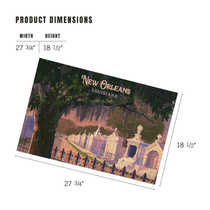 New Orleans, Louisiana, Cemetery, Oil, 1000 Piece Jigsaw Puzzle