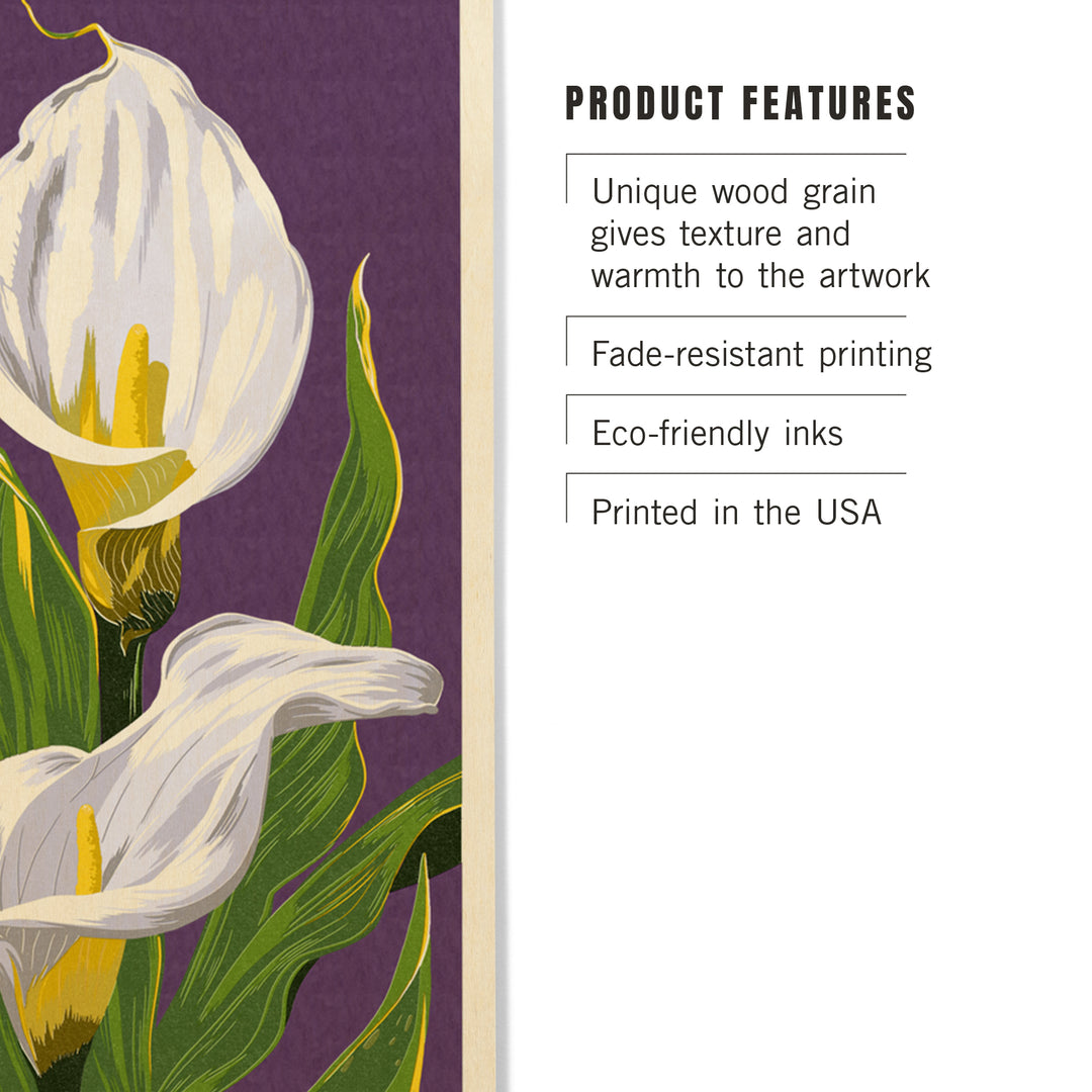Calla Lily, Letterpress, Wood Sign and Postcards