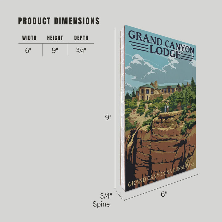 Lined 6x9 Journal, Grand Canyon National Park, Lodge View, Lay Flat, 193 Pages, FSC paper