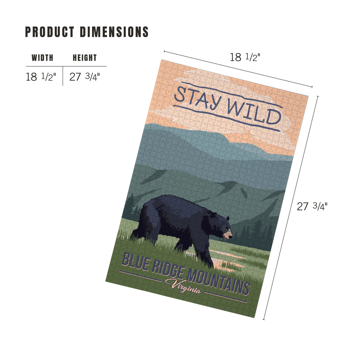 Blue Ridge Mountains, Virginia, Bear and Mountains, Jigsaw Puzzle
